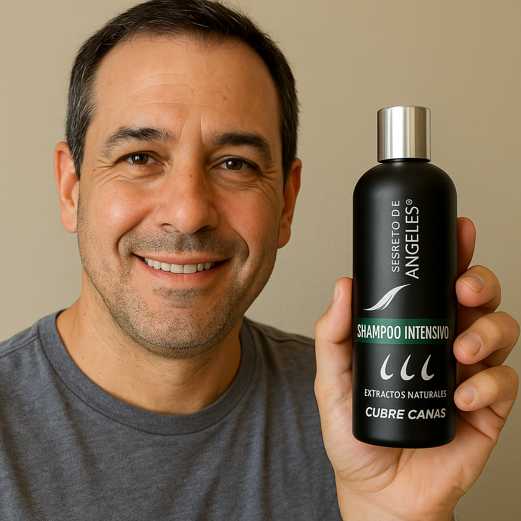 SECRETO DE ANGELES® | SHAMPOO CUBRE CANAS NATURAL + ENVIO GRATIS