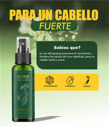Cabello Fuerte y Abundante con Spray de Ginseng